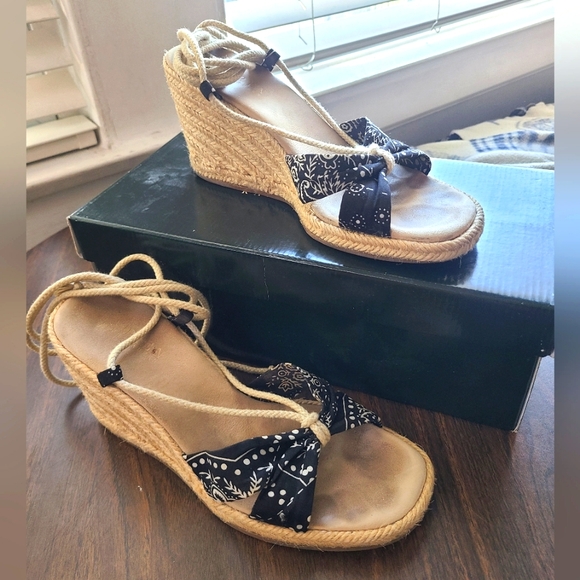 Ralph Lauren Amelie wedge sandals - Picture 2 of 7